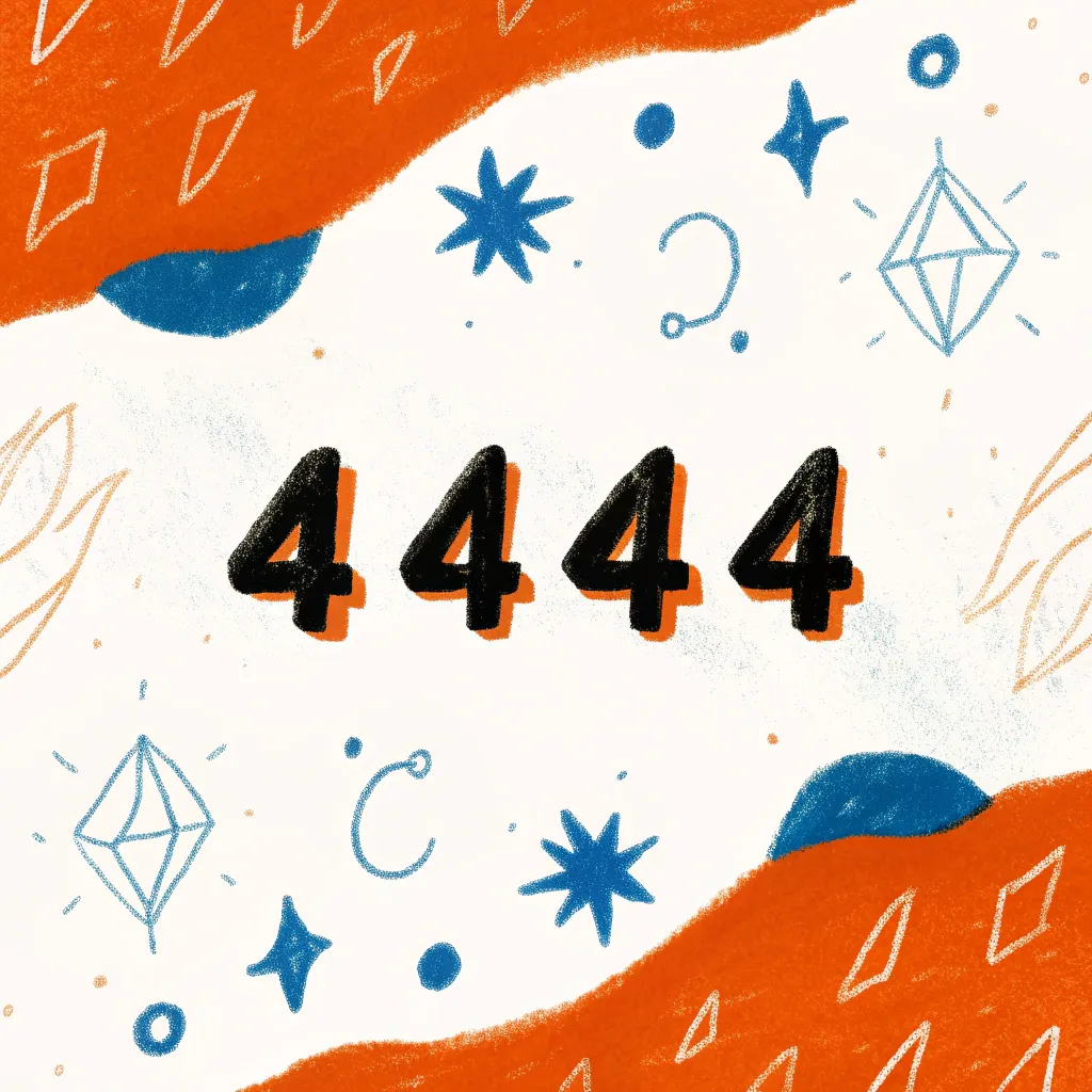 Ukryte znaczenie liczby 4444 - Liczba anielska na Numerologicznie.pl